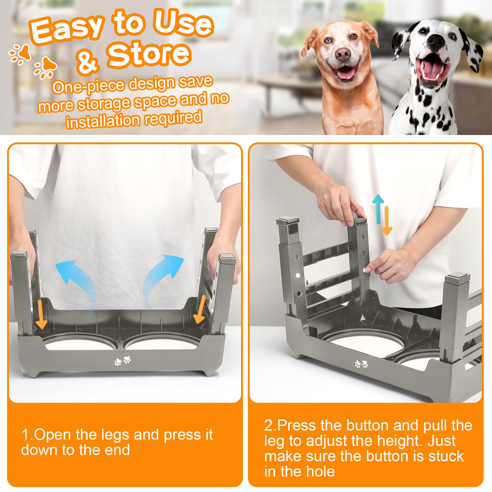 COMESOON silent anti-slip feet prevent floor scratches during meals.