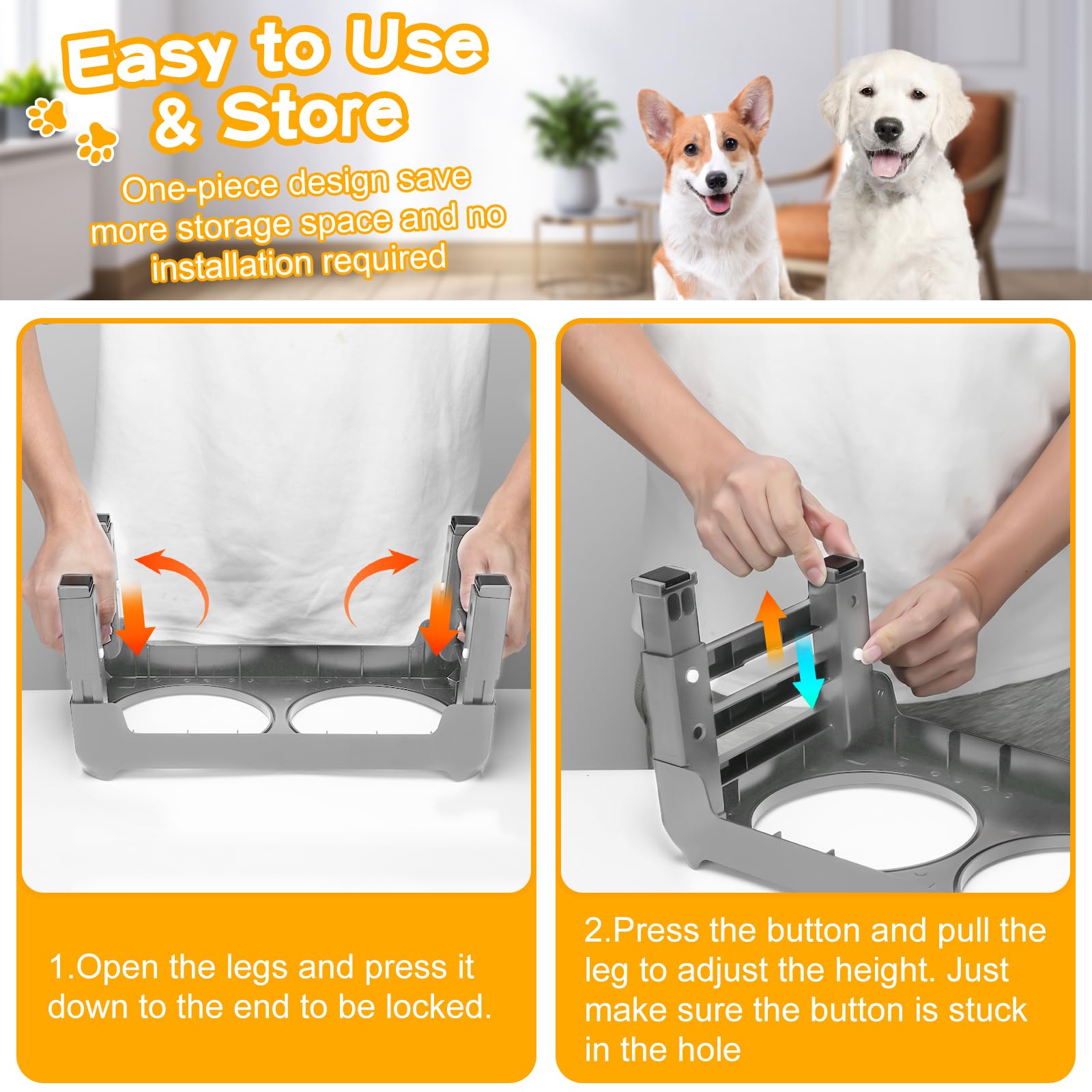 COMESOON detachable bowls for easy cleaning and quick drying