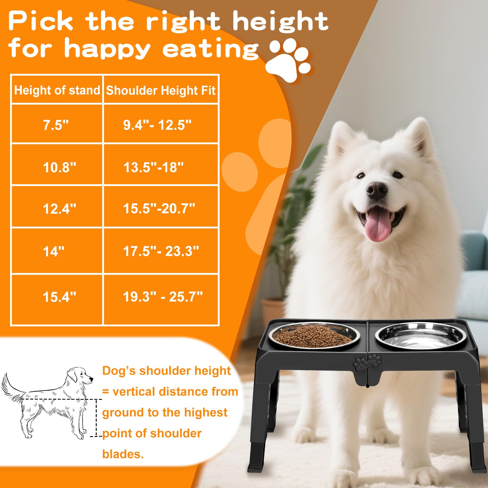 COMESOON elevated dog bowl stand ready for travel and outdoor use.