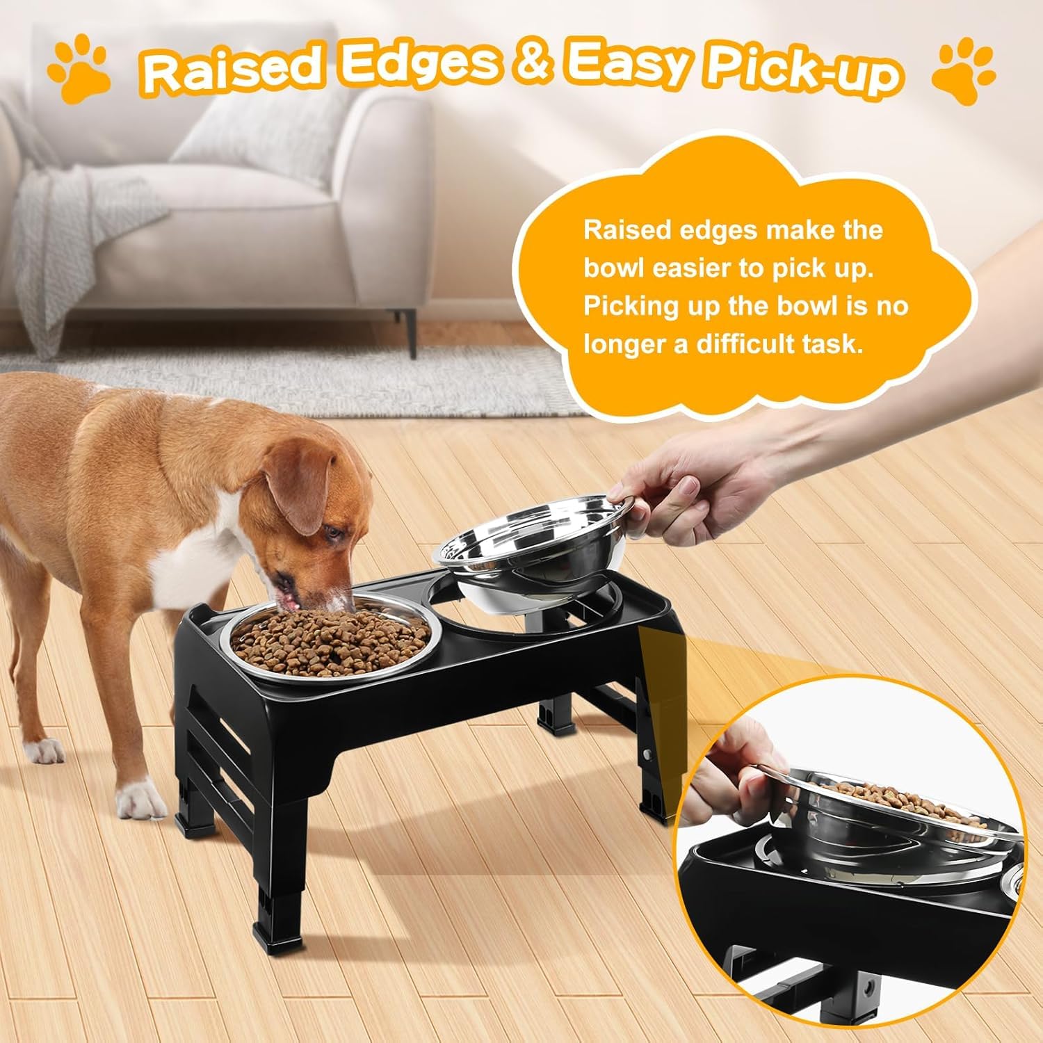 COMESOON foldable legs keep the dish travel-ready and space-saving.
