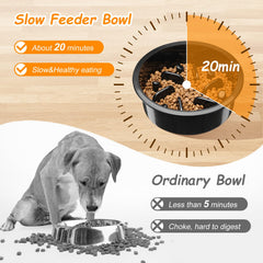 COMESOON maze top view demonstrates 45oz capacity for medium to large dogs.