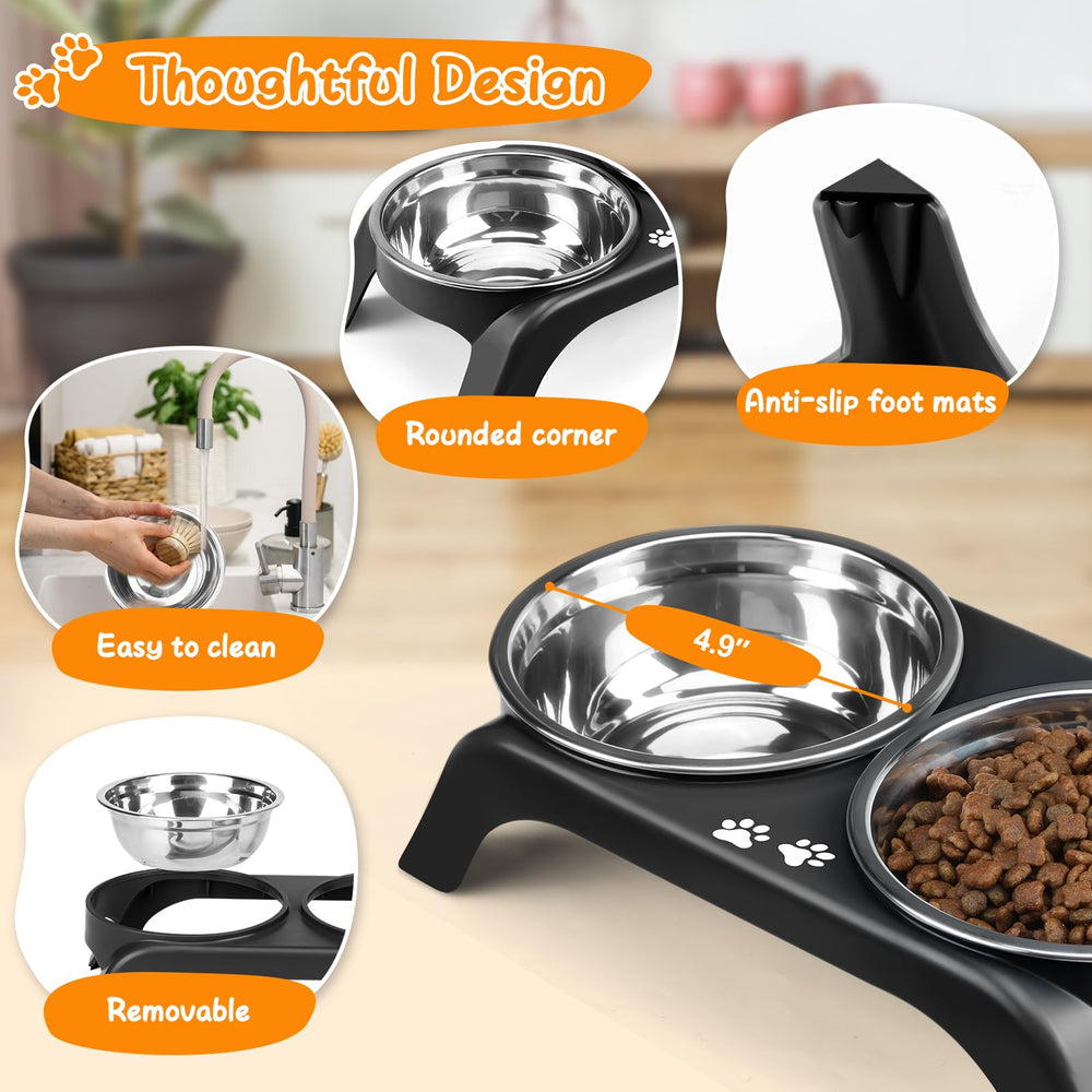 COMESOON tazones de acero inoxidable de 5 pulgadas para comida y agua