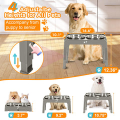 COMESOON 50oz thickened stainless steel bowls provide ample capacity for large dogs.