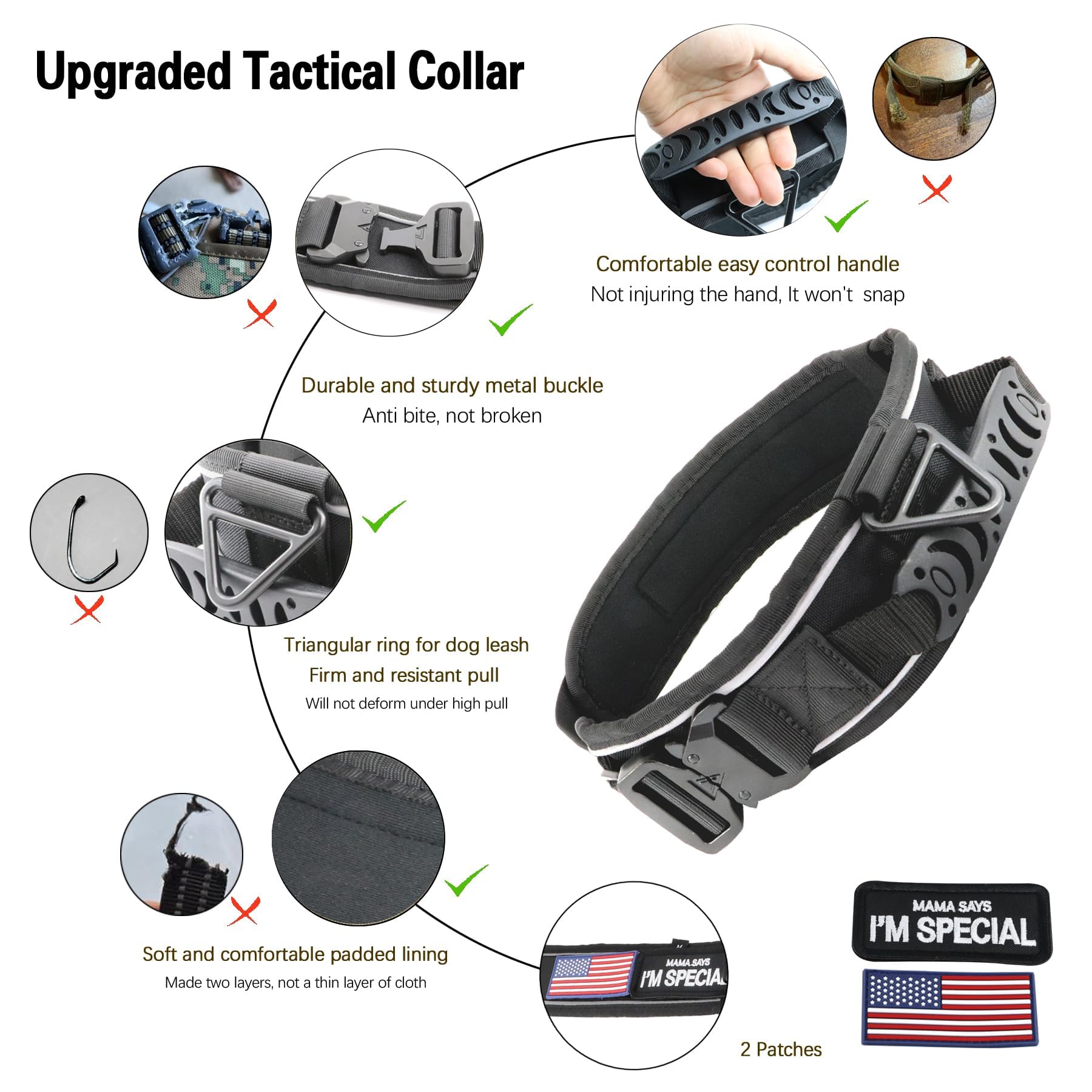 Comfluxe molle attachments ready collar allows carrying essential gear.