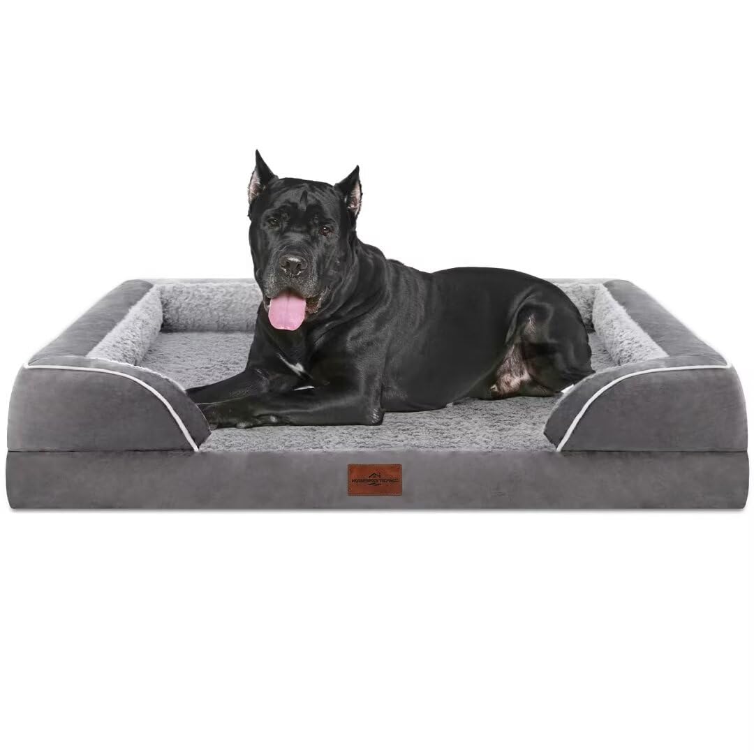 Comfort Expression orthopedic dog bed 53x42, front view for large breeds space and support