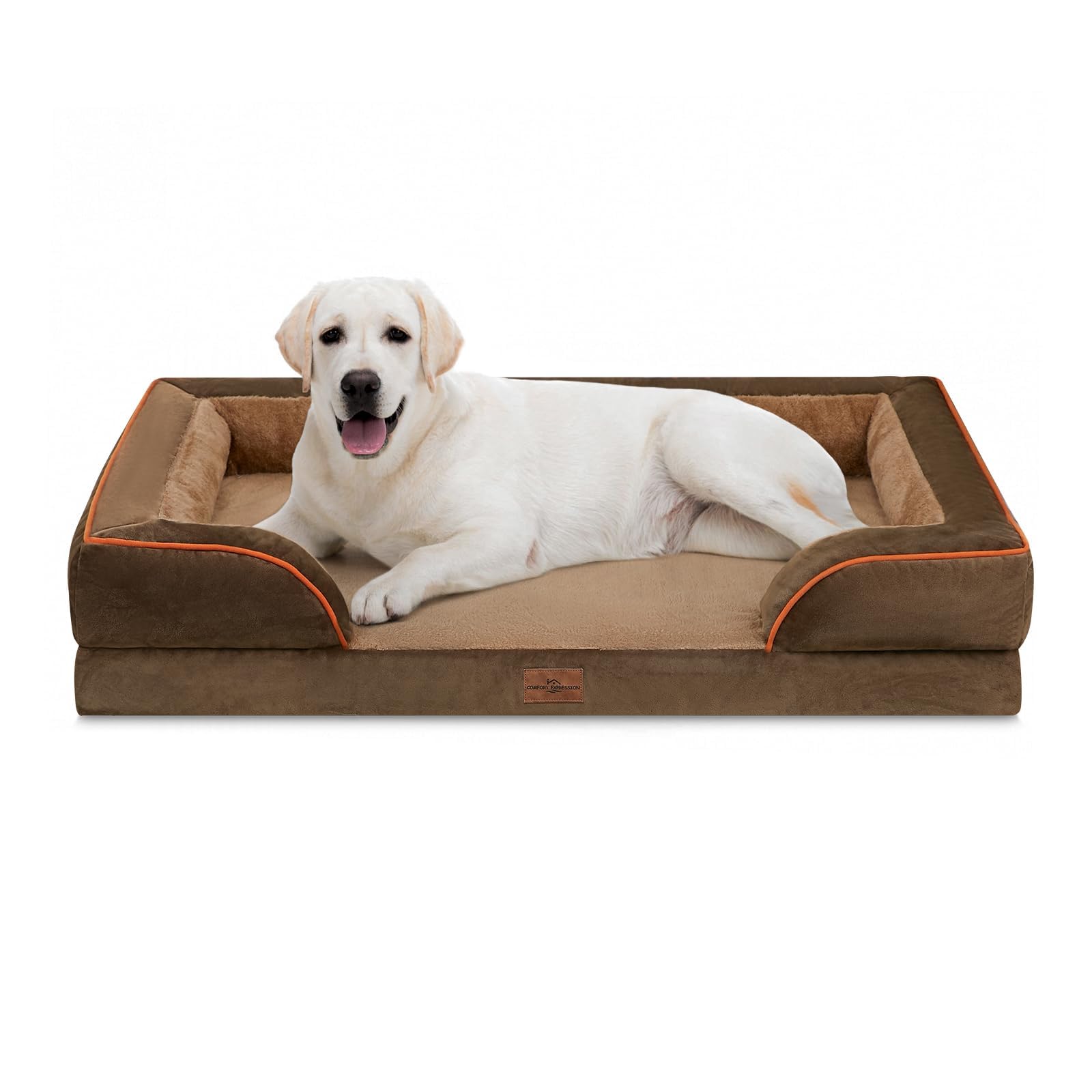 Comfort Expression orthopedic dog bed closeup shows egg crate foam for joint support