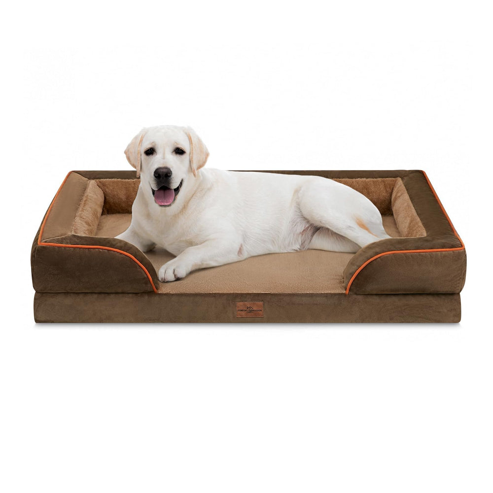 Comfort Expression orthopedic dog bed closeup shows egg crate foam for joint support
