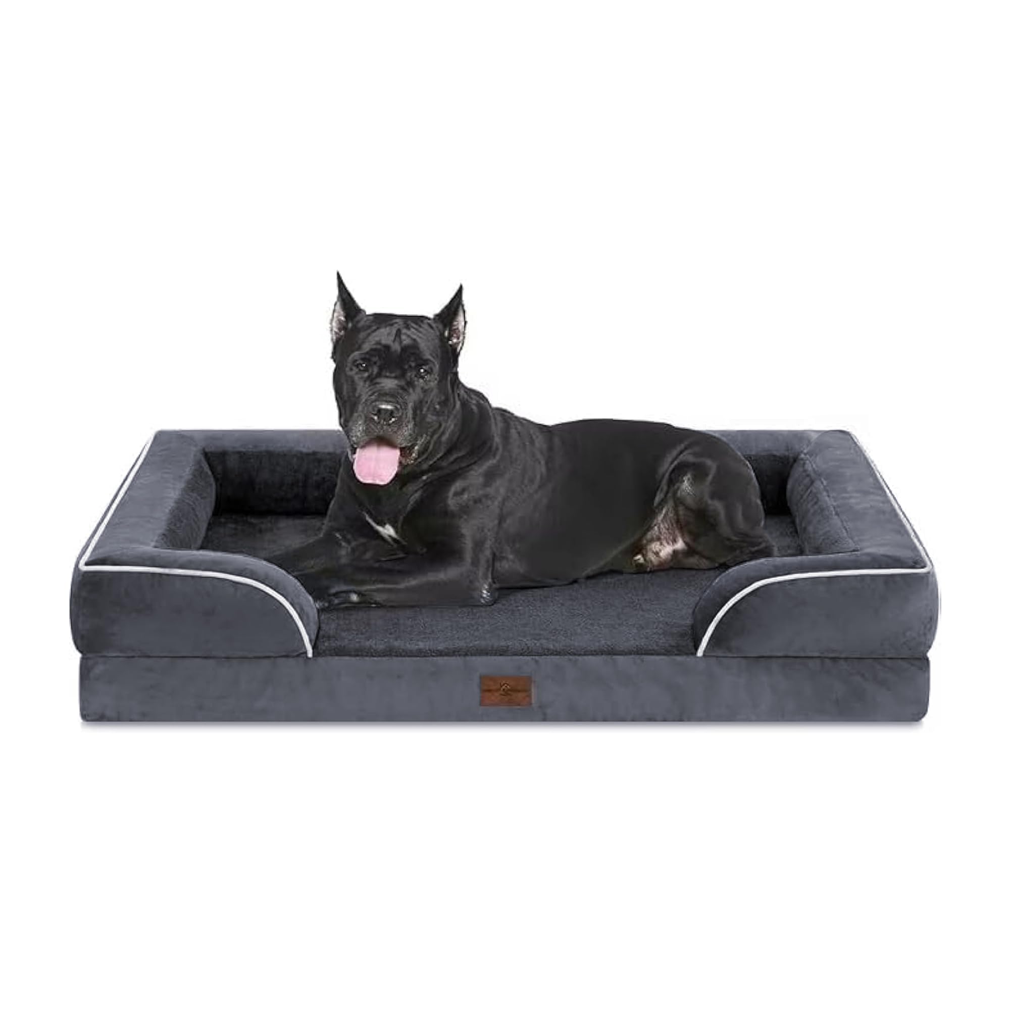 Comfort Expression orthopedic dog bed foam close-up shows supportive egg crate layers for joints.
