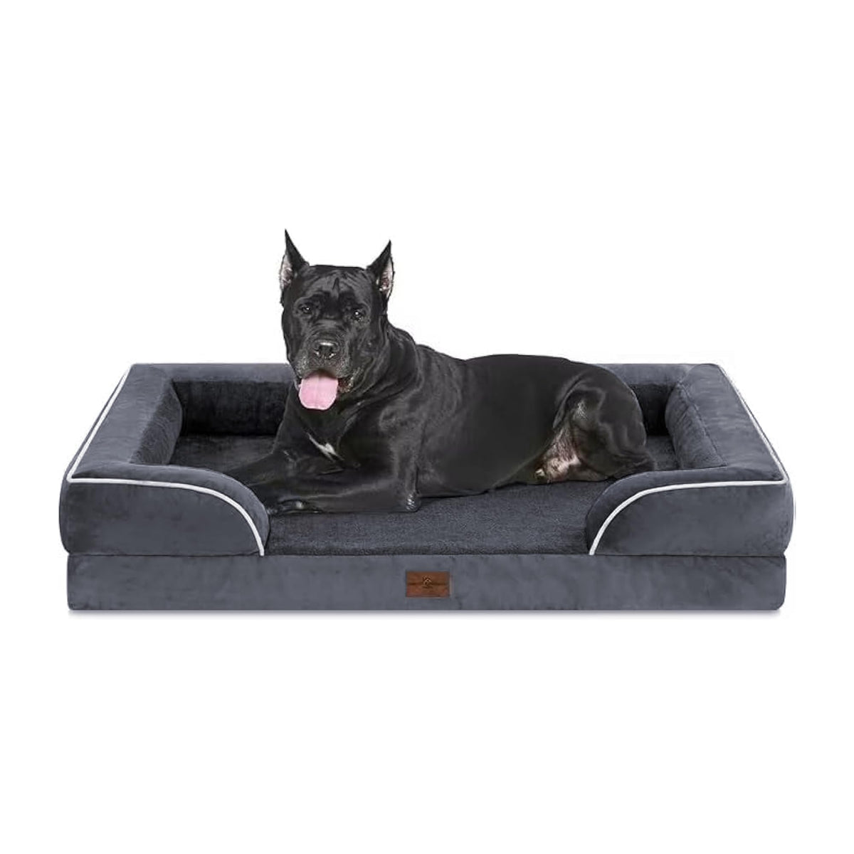 Comfort Expression orthopedic dog bed foam close-up shows supportive egg crate layers for joints.
