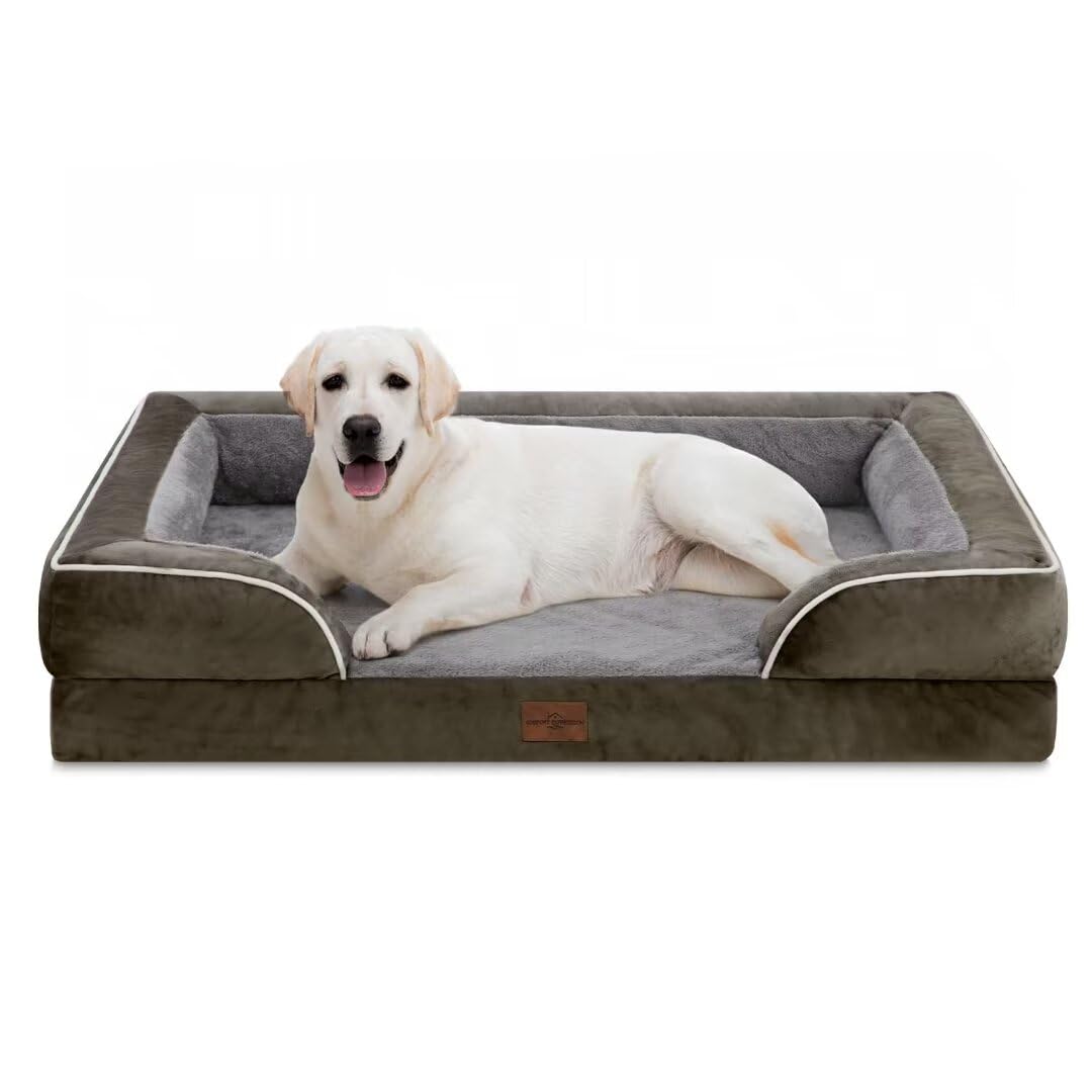 Comfort Expression orthopedic dog bed side view shows sturdy support for peaceful naps.