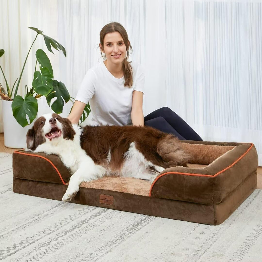 Comfort Expression orthopedic dog bed waterproof lining protects foam from spills