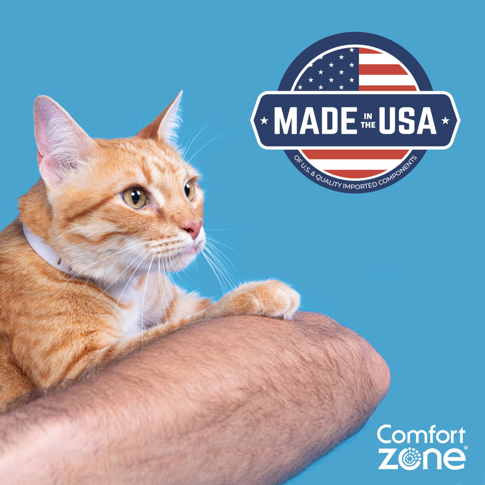 Comfort Zone multi-cat harmony in a room scene suggests calmer interactions.