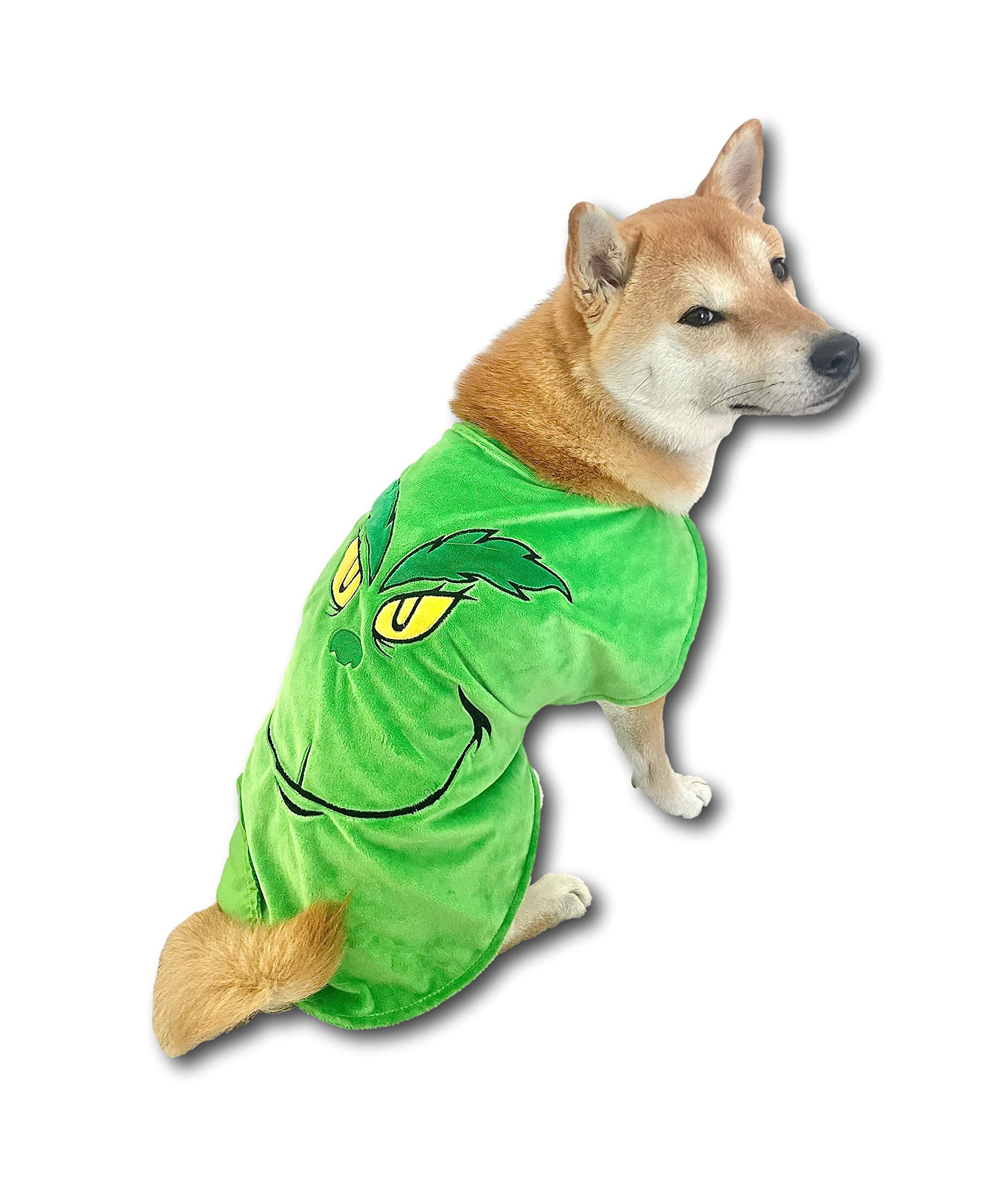 ComfyCamper Green Monster cape detail ideal for festive photoshoots
