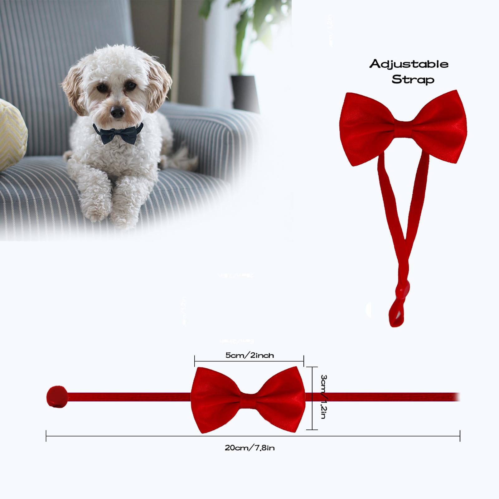 ComiMag chicken bow tie with adjustable chin strap for comfortable all-day wear.