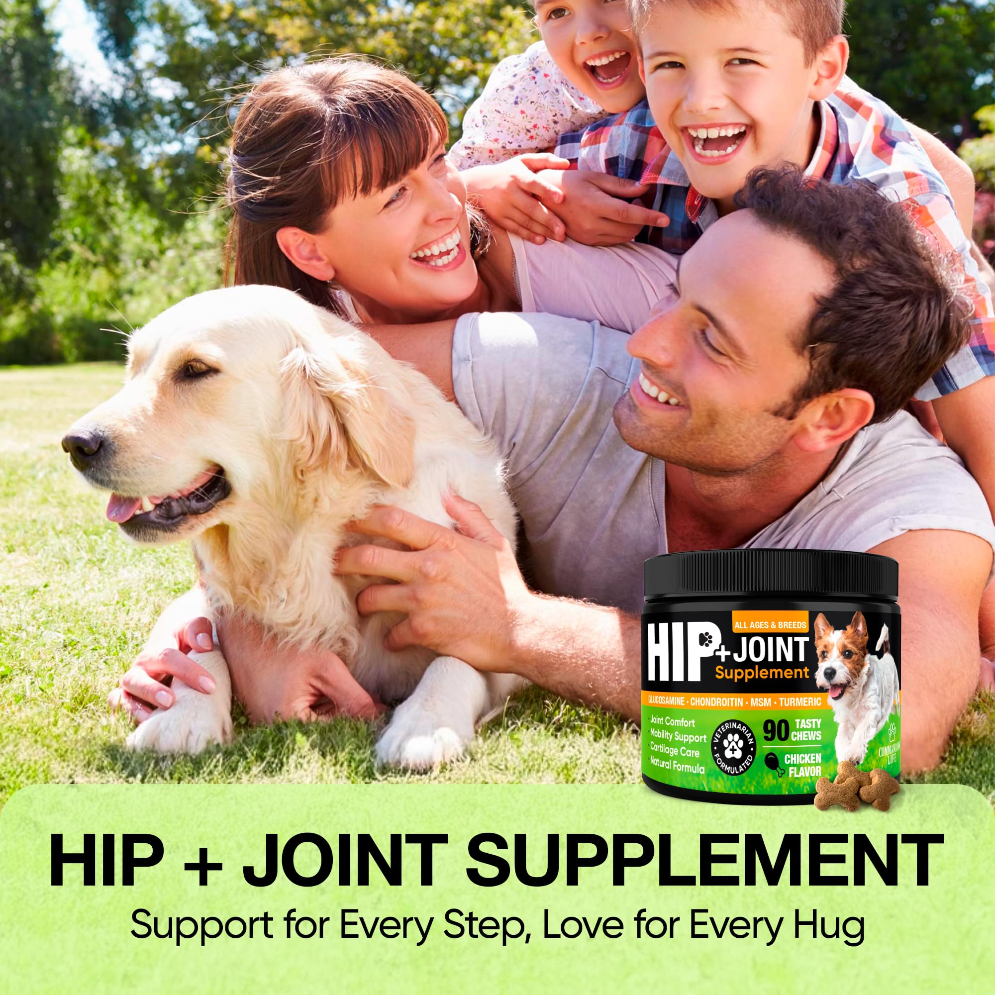 Commanding Life all-breeds joint support for active canine companions