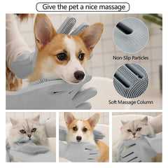 COMMEMA deshedding glove removes loose fur quickly during grooming sessions.