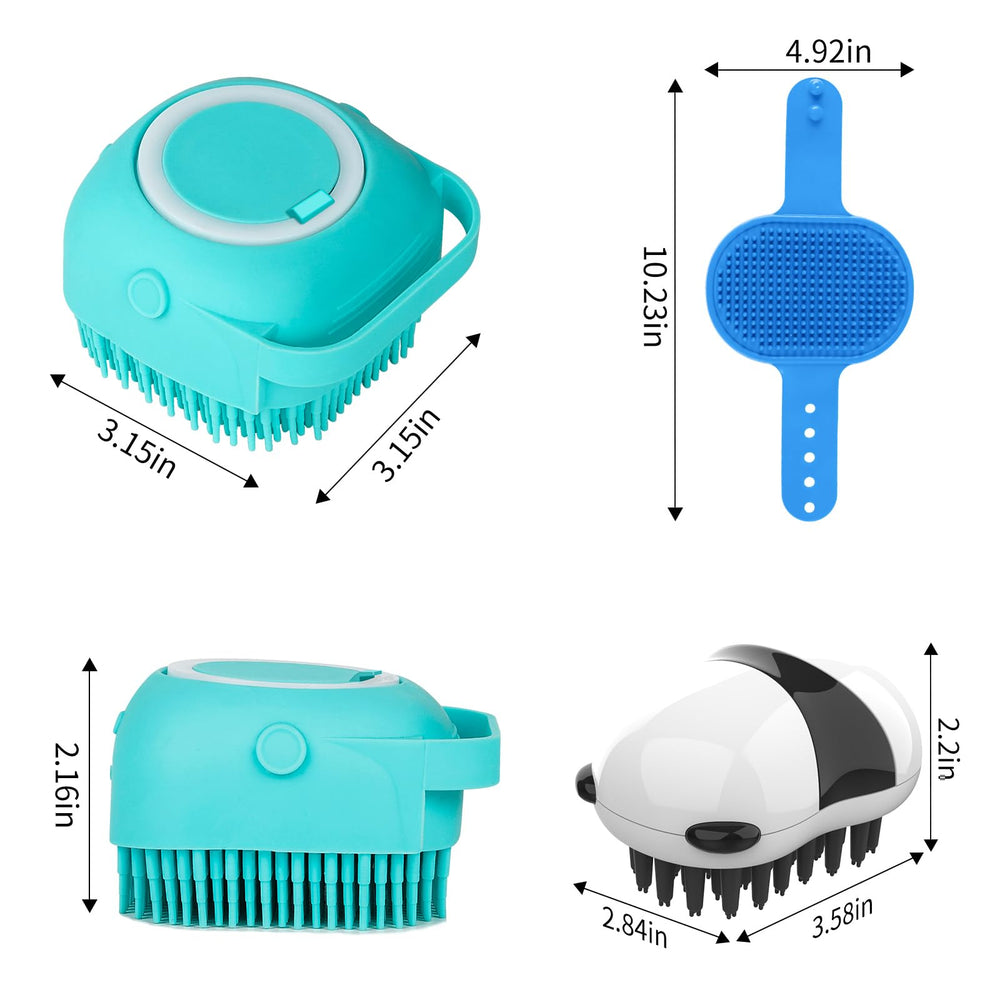 Comotech 3-in-1 dog grooming brush easy to clean after baths.