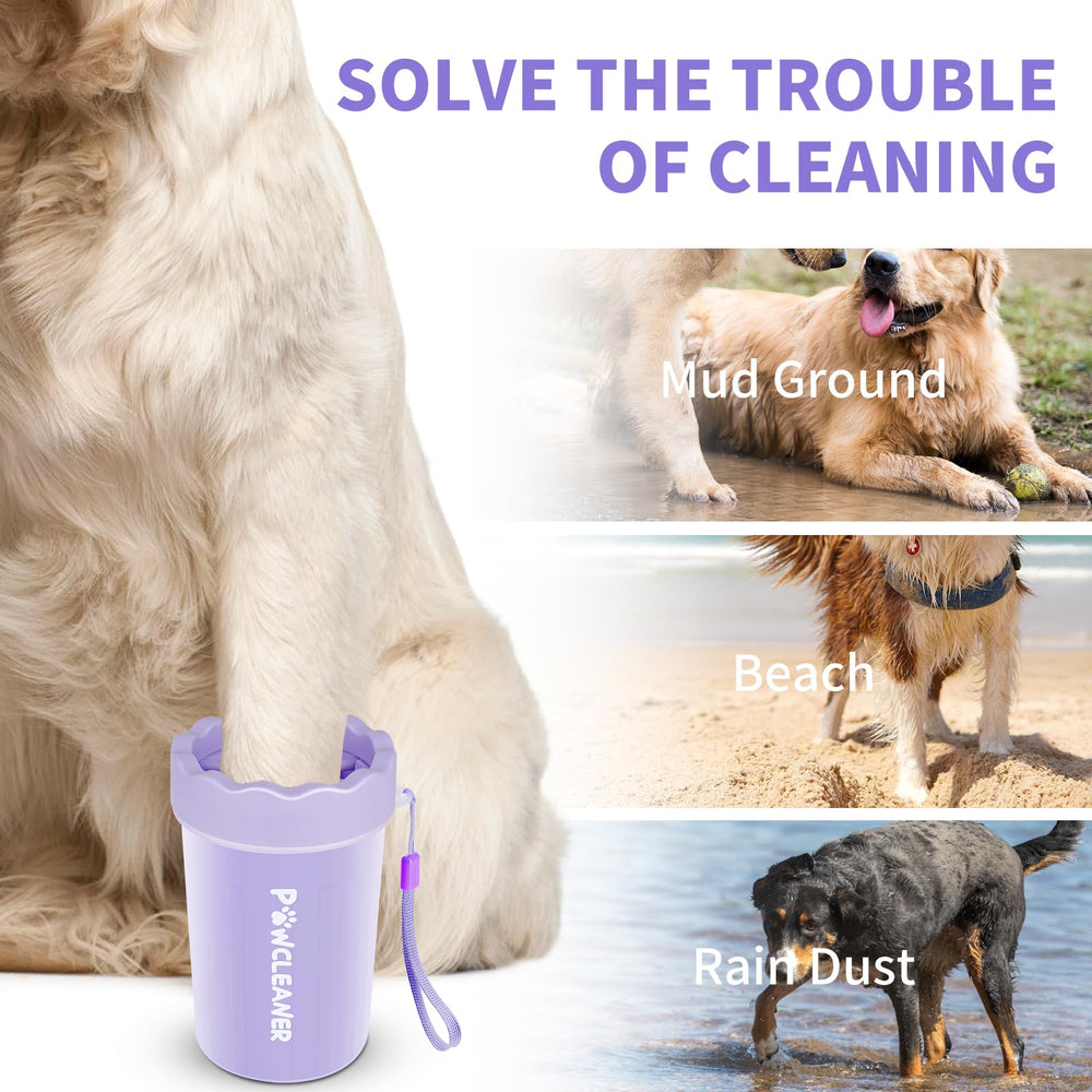 Comotech bath brush with soft silicone for comfortable paw scrubbing