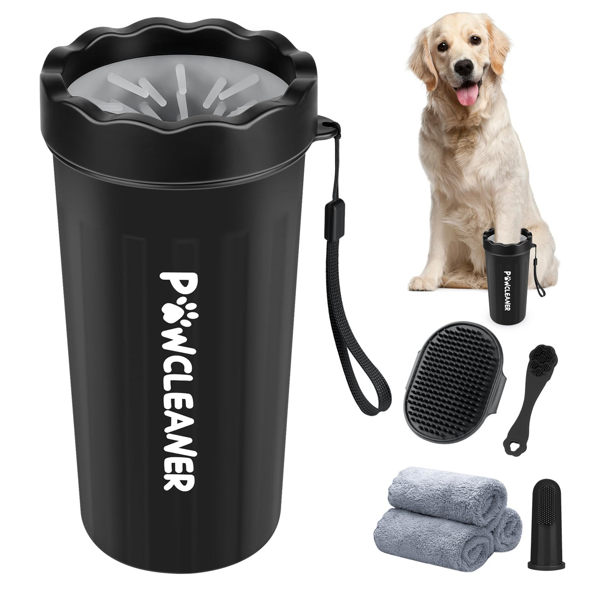 Comotech limpiapatas portátil, lavado rápido de patas tras paseos.