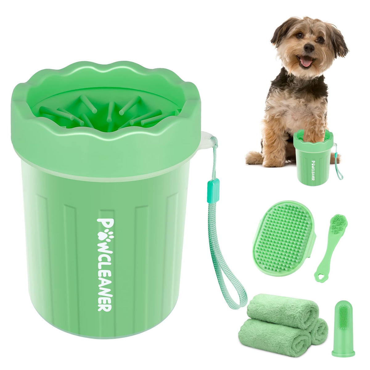 Comotech paw cleaner small size shown for quick muddy paw cleanup.