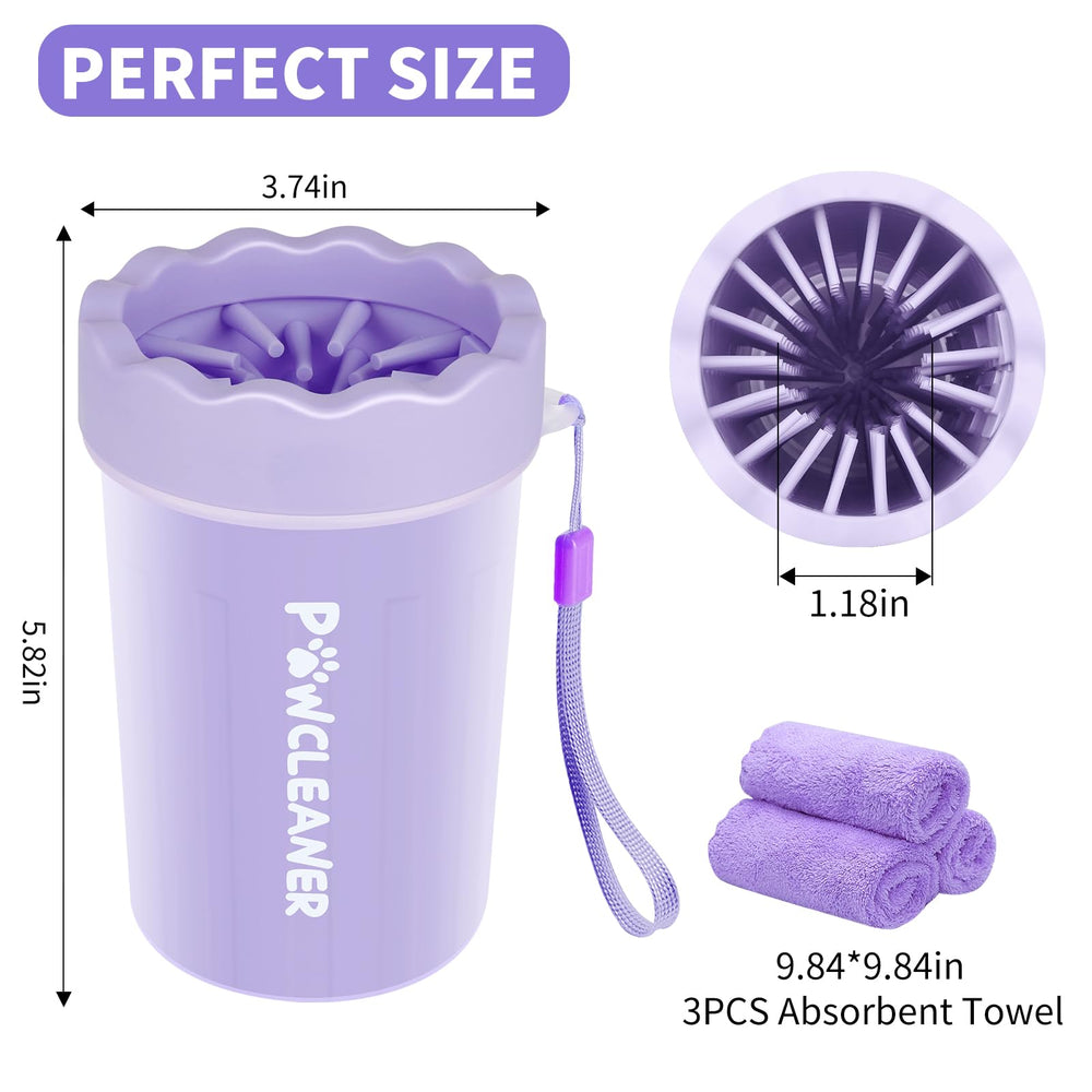 Comotech paw cleaner step-by-step illustration shows three easy steps
