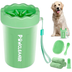 Comotech 7-in-1 paw cleaner portable paw washer cleans muddy paws after outdoor adventures.