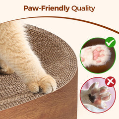 ComSaf Cat Scratcher Bed - bark-like texture close-up invites satisfying scratches