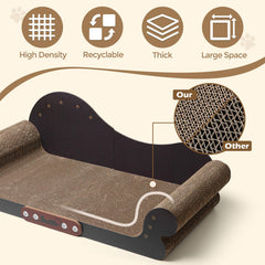 ComSaf cat scratcher bed bark-texture detail mimicking natural surfaces