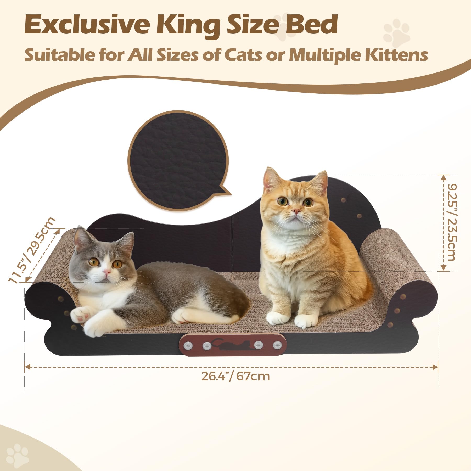 ComSaf easy-setup cat scratcher bed ready in minutes