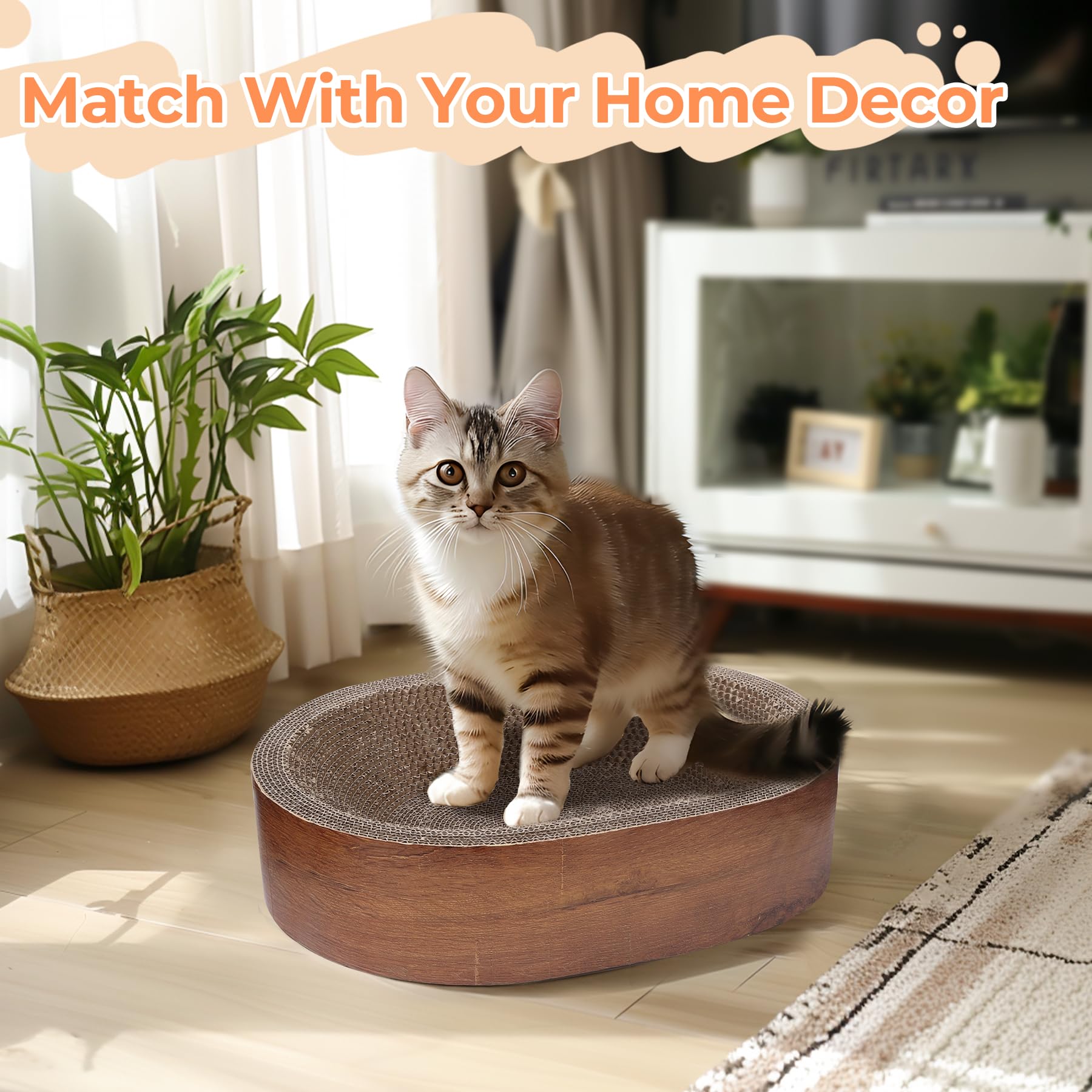 ComSaf Cat Scratcher Bed - ideal for indoor use with cozy lounging and claw outlet