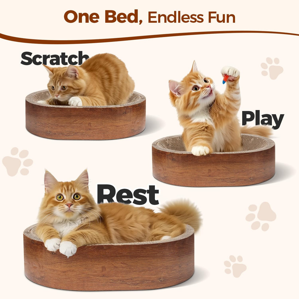 ComSaf Cat Scratcher Bed - protects furniture by offering a proper scratching outlet