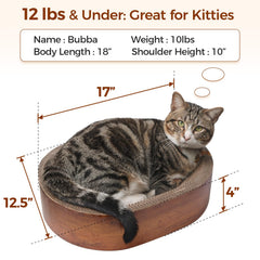 ComSaf Cat Scratcher Bed - sealed base close-up shows debris catcher