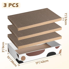 ComSaf Cat Scratcher Cardboard Indoor side view demonstrates sturdy build for long-lasting play