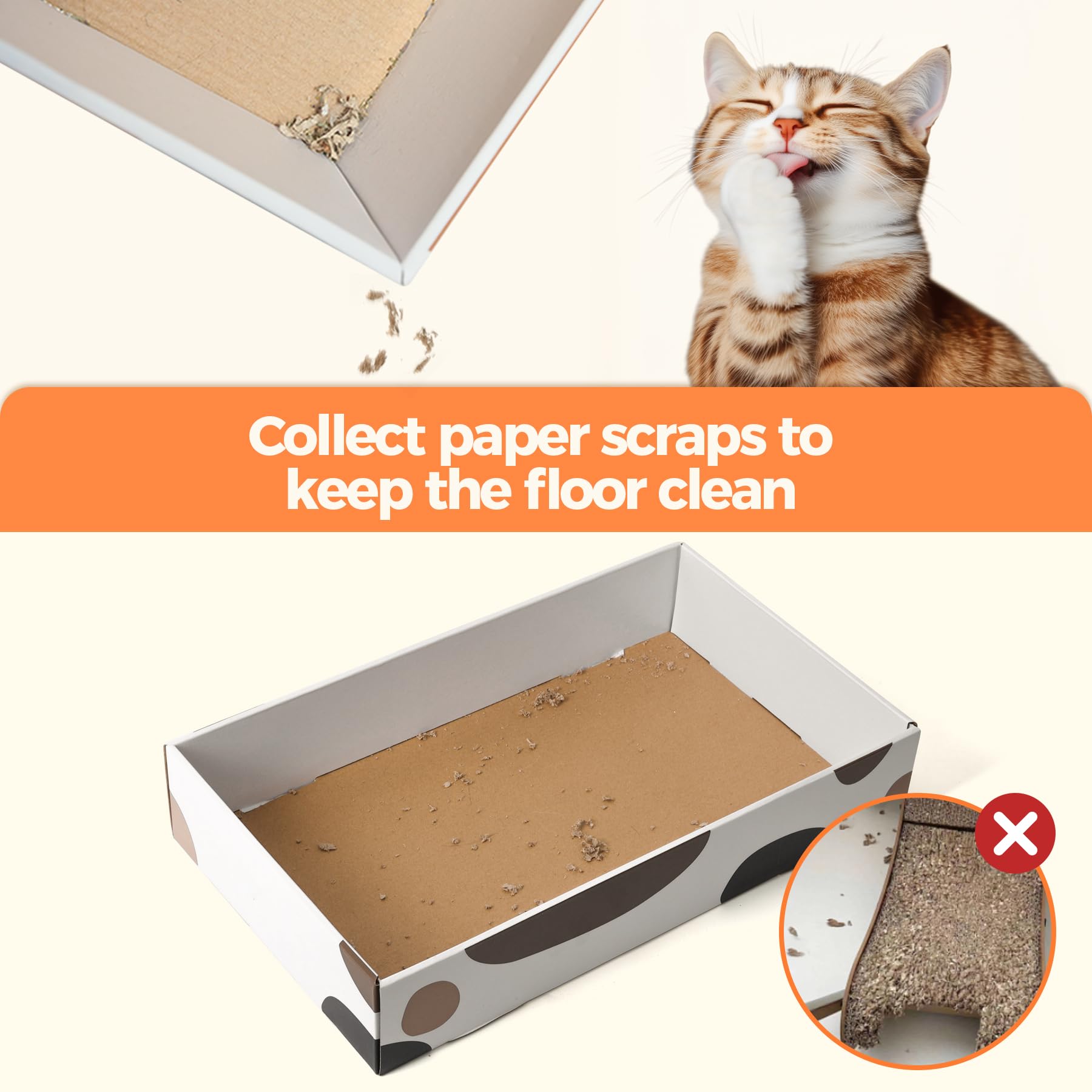 ComSaf Cat Scratcher Corrugate Closeup reveals textured layers inviting natural scratching