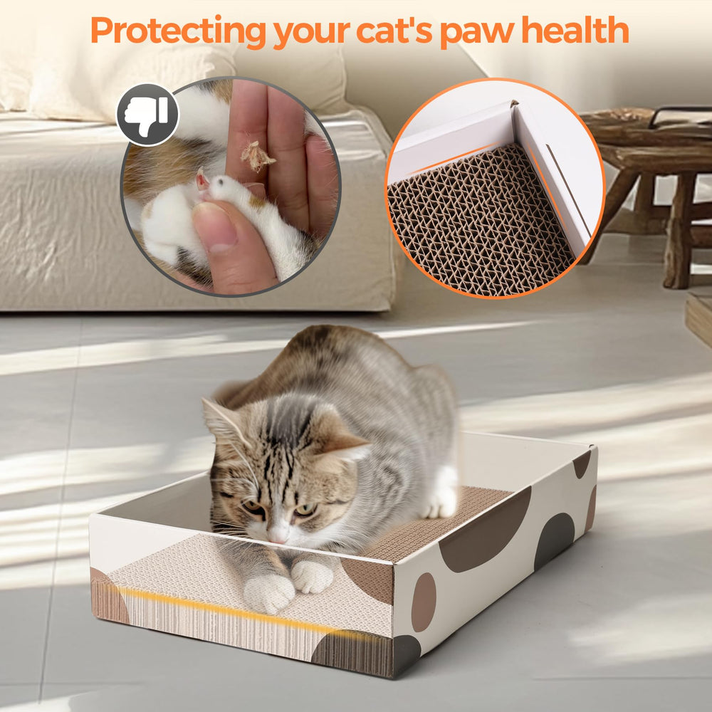 ComSaf Cat Scratcher Furniture Protection Demo suggests reduced wear on sofas
