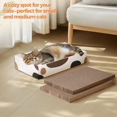 ComSaf Cat Scratcher Refill Box 3 Pcs indicates quick replacement to extend playtime