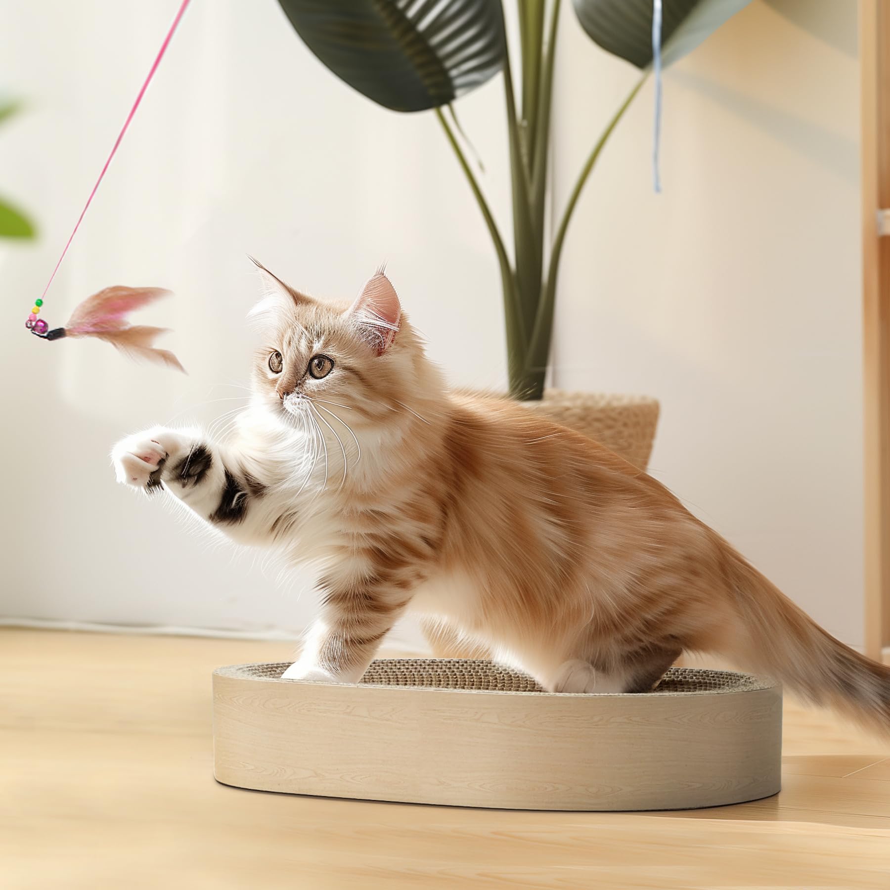 ComSaf Cat Scratching Board eco-friendly materials highlight recyclable cardboard and non-toxic glue.