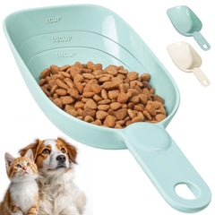 ComSaf dog food scoop 1 cup with clear markings for precise portions.