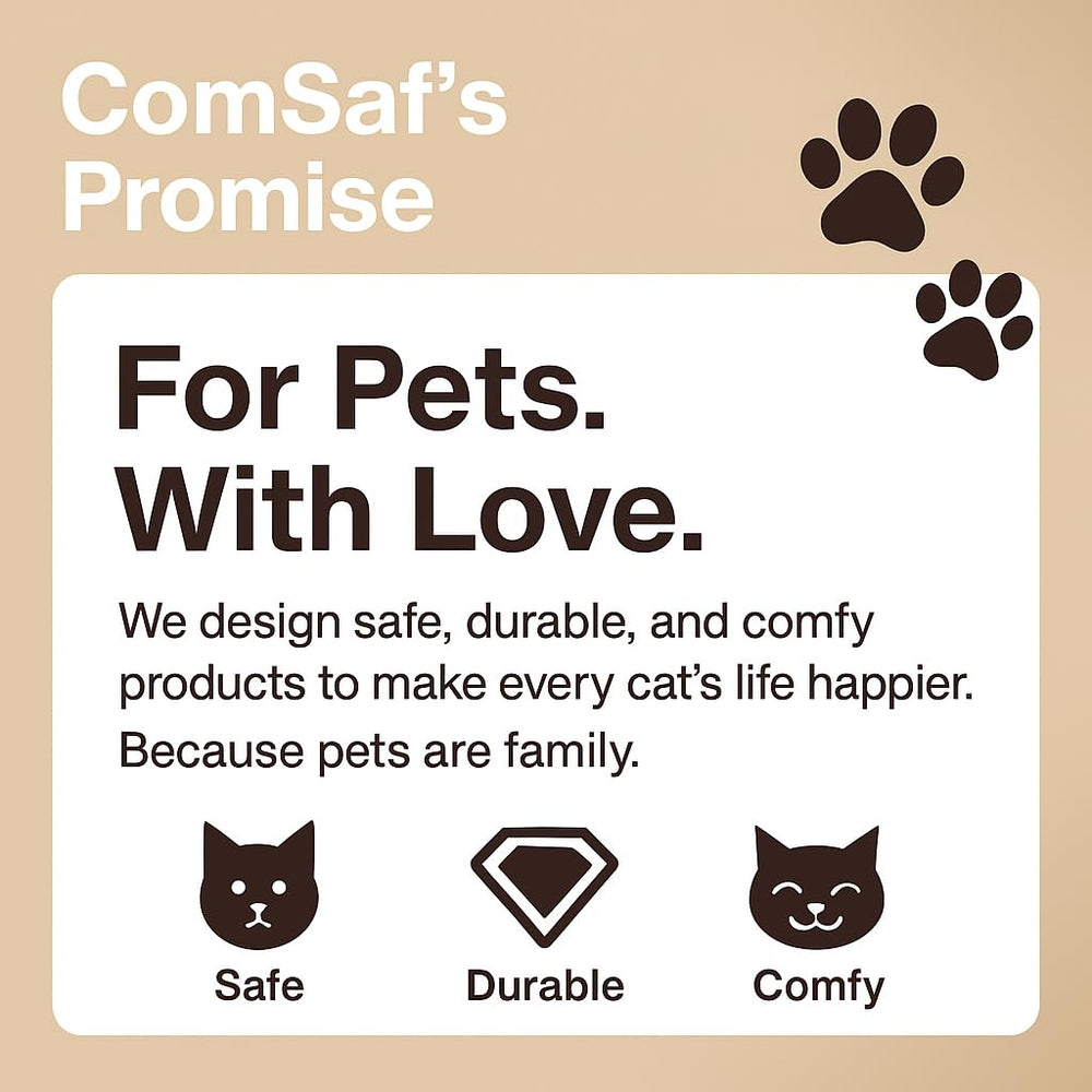 ComSaf durable cardboard doubles as a cozy couch bed for cats.