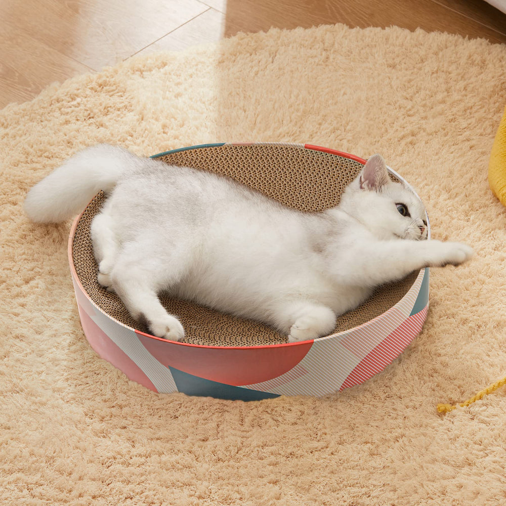 ComSaf indoor cat furniture scratch pad blends with home decor.