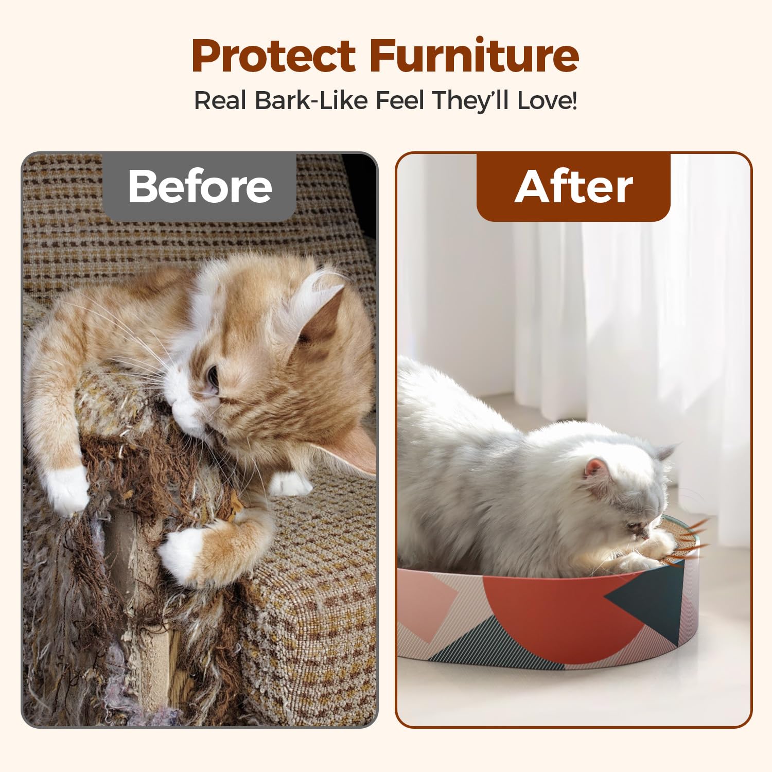 ComSaf recyclable corrugated cardboard bed emphasizes eco-friendly cat furniture.