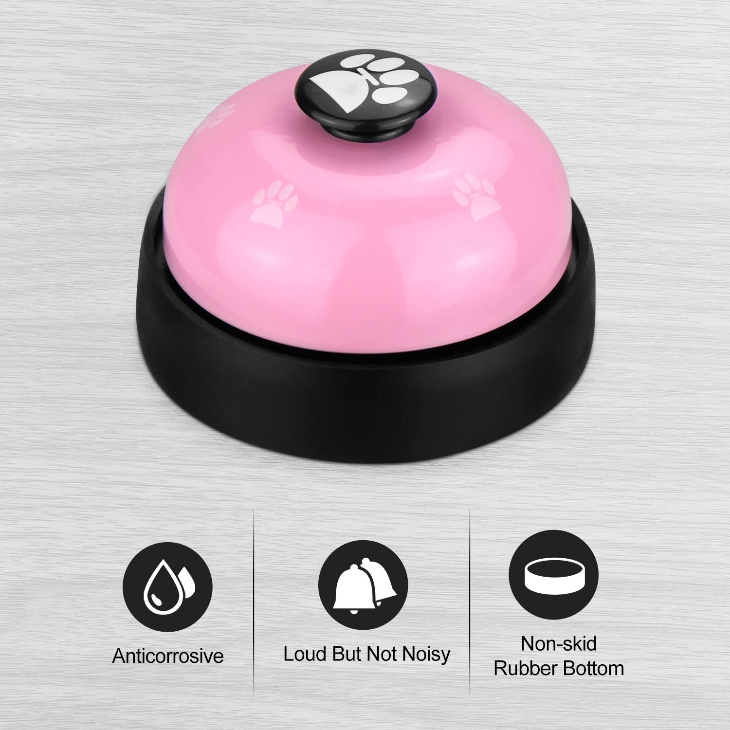 Comsmart cat dog door bell with non-skid base keeps tamper-free signaling.