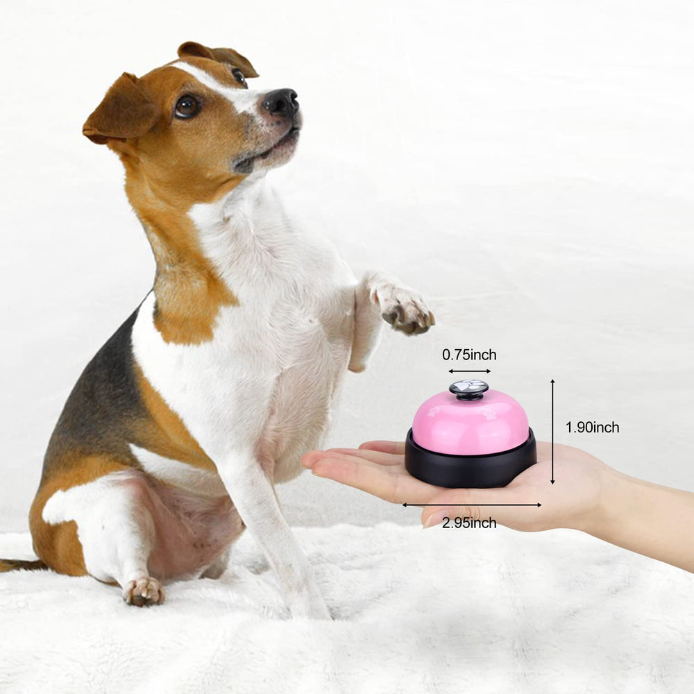 Comsmart metal bells with pawprints offer sturdy rust-protected training aids.