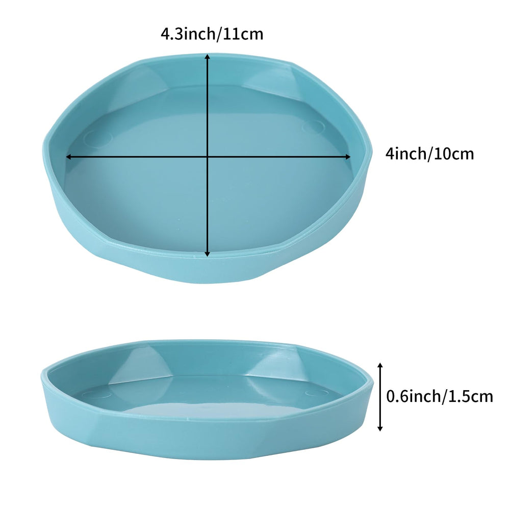 COMSUN four-pack reptile dish yellow close-up helps identify feeding spots and hydration