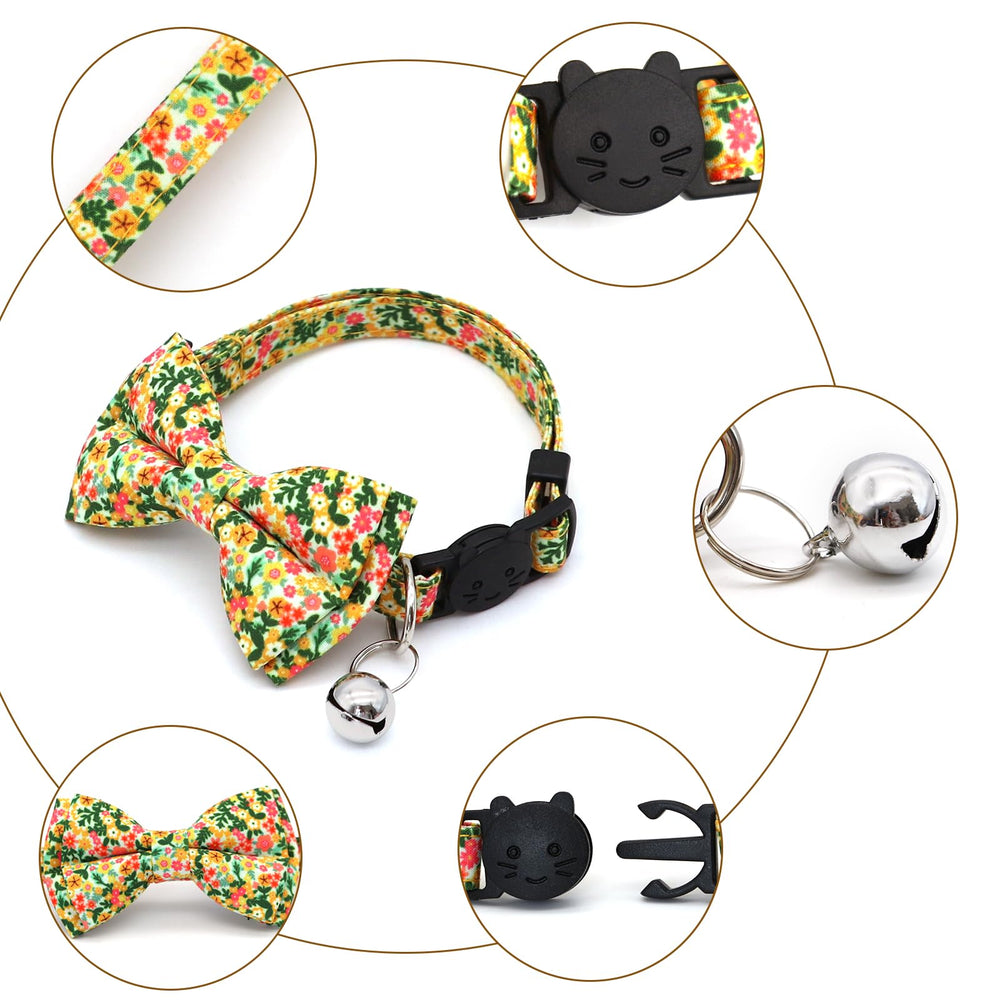 Removable bell feature on COMSUN fruit-pattern collar helps locate pets.