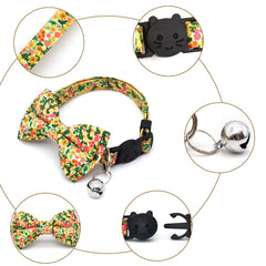 Removable bell feature on COMSUN fruit-pattern collar helps locate pets.