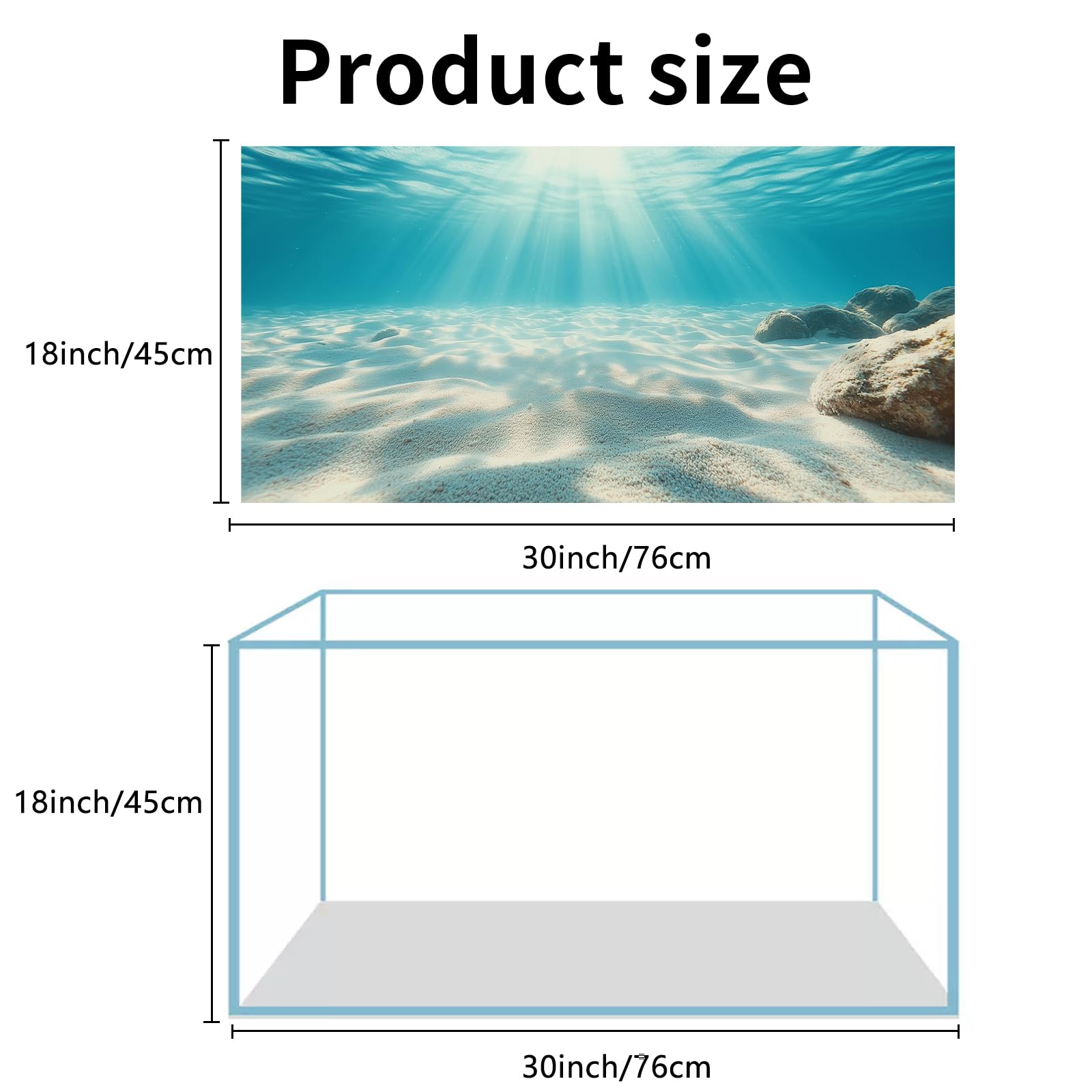 COMSUN aquarium background floor sunshine brightens scenes and makes the tank feel sunlit and spacious.