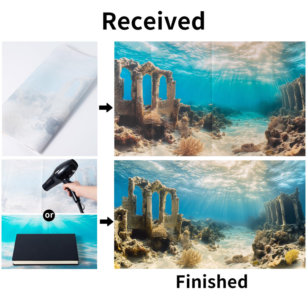 COMSUN aquarium background vibrant colors enhances depth, making colors pop under lighting.