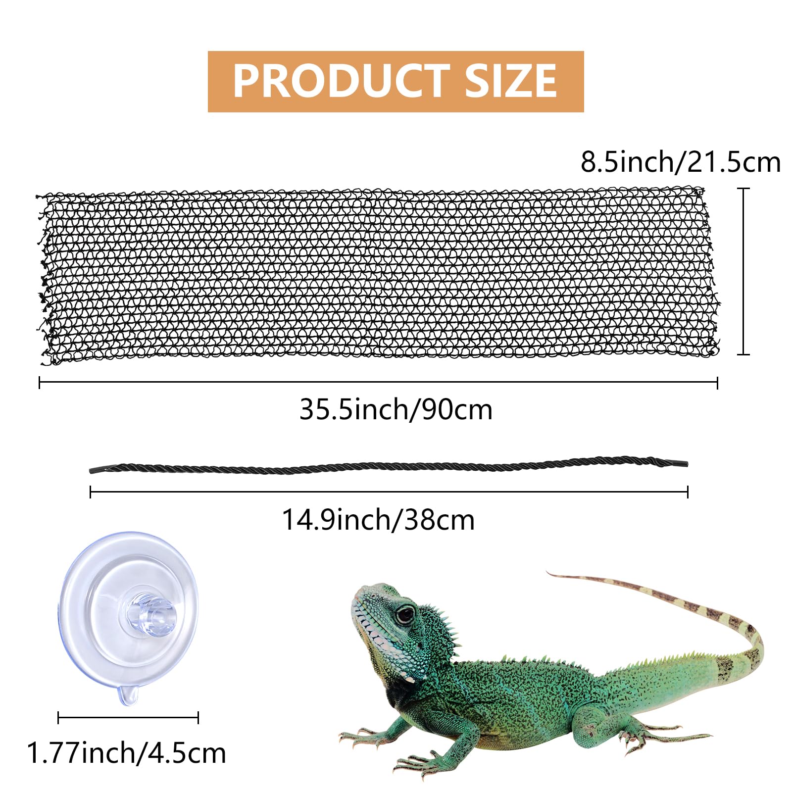 COMSUN bearded dragon hammock folded layers, multi-level lounging option