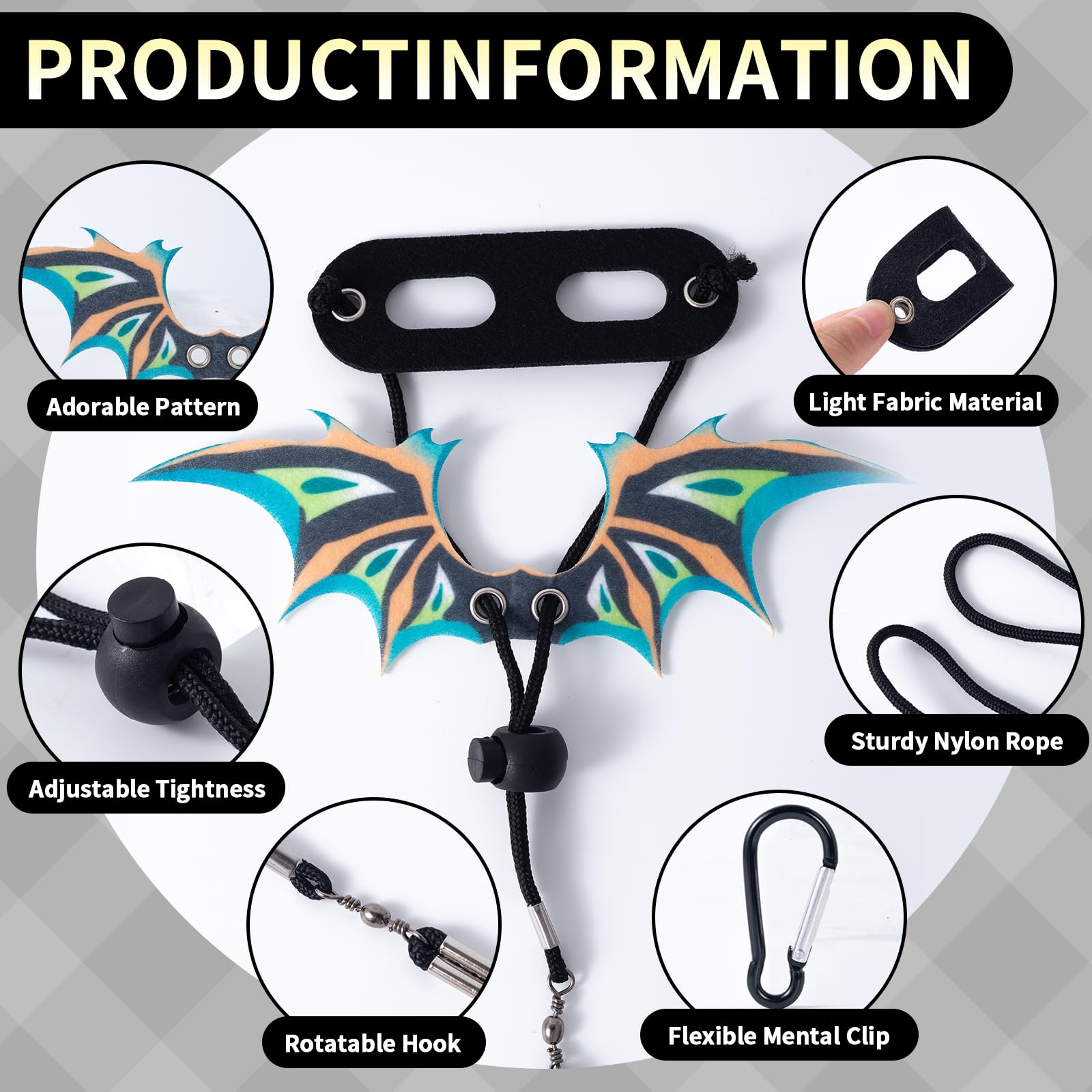 COMSUN dinosaur wings blue highlight your reptile's personality during excursions.